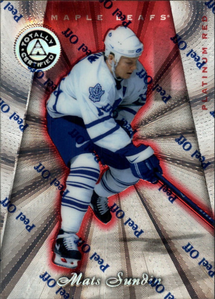 1997-98 Pinnacle Totally Certified Platinum Red #53 Mats Sundin (20-432x6-MAPLE LEAFS)