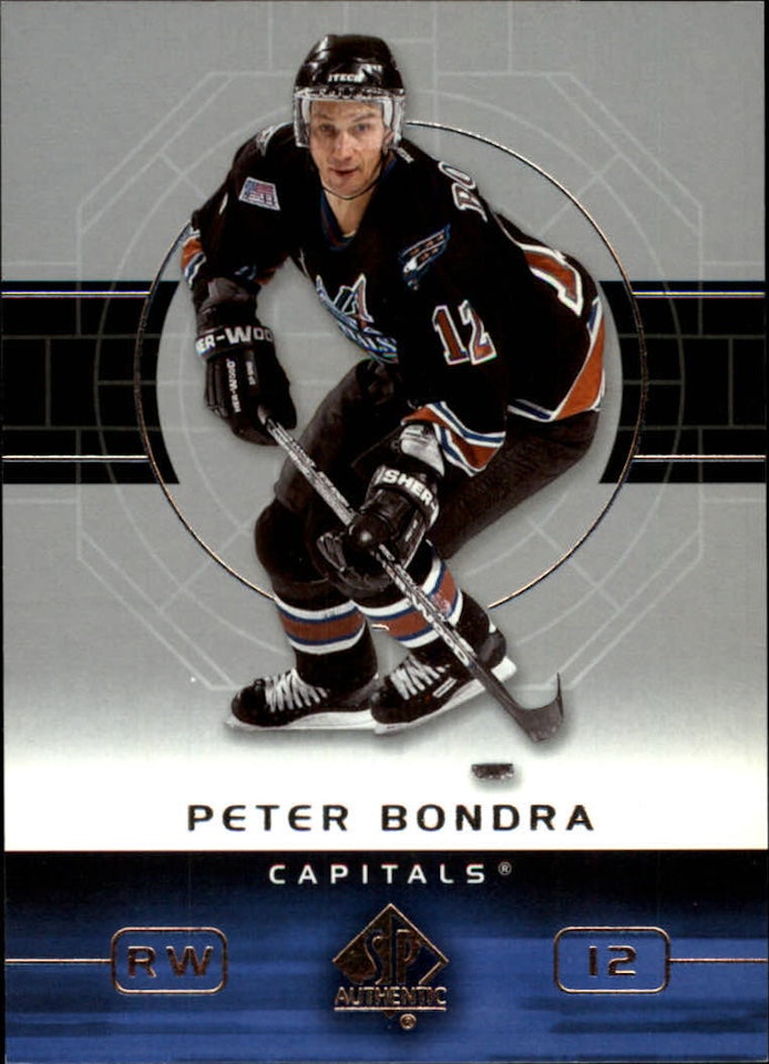 2002-03 SP Authentic #90 Peter Bondra (5-437x8-CAPITALS)