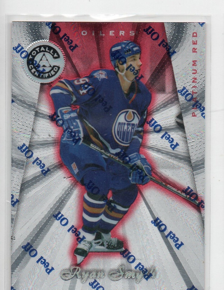 1997-98 Pinnacle Totally Certified Platinum Red #79 Ryan Smyth PROMO (50-X334-OILERS)