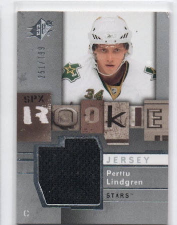 2009-10 SPx #149 Perttu Lindgren JSY RC (40-X361-NHLSTARS)
