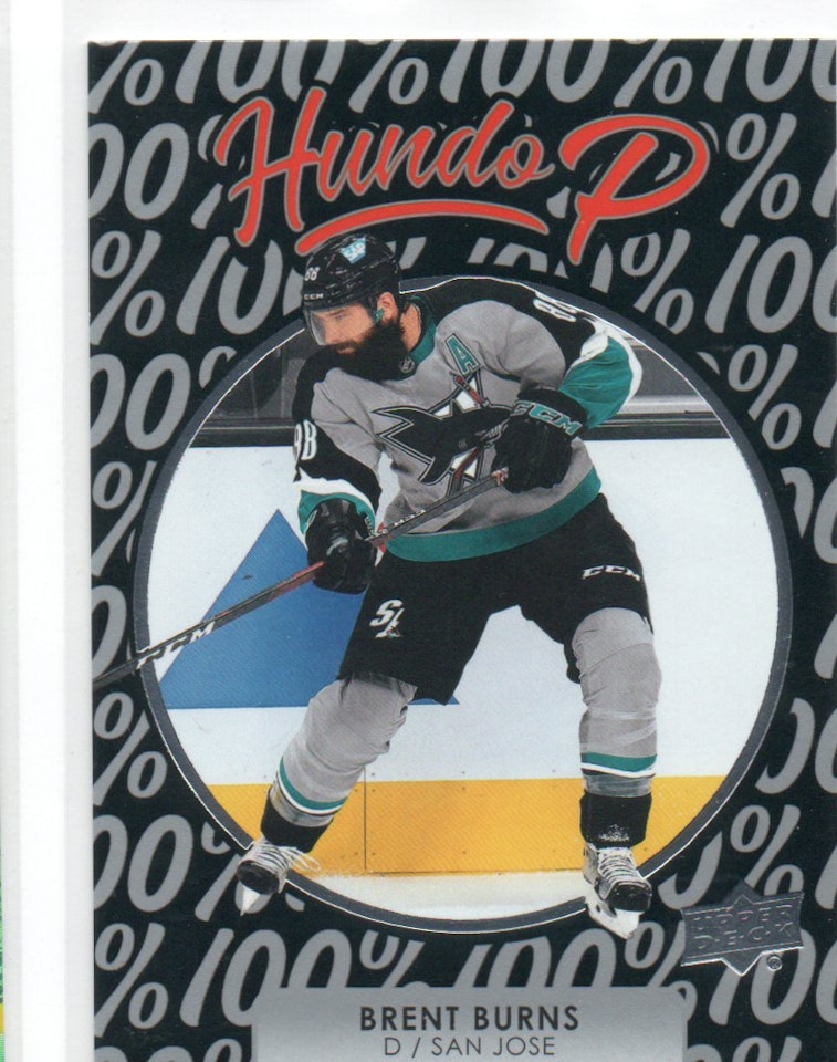 2021-22 Upper Deck Hundo P #HP4 Brent Burns (10-X333-SHARKS)