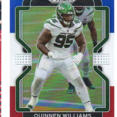 2021 Panini Prizm Prizms Red White and Blue #89 Quinnen Williams (15-421x4-NFLJETS)