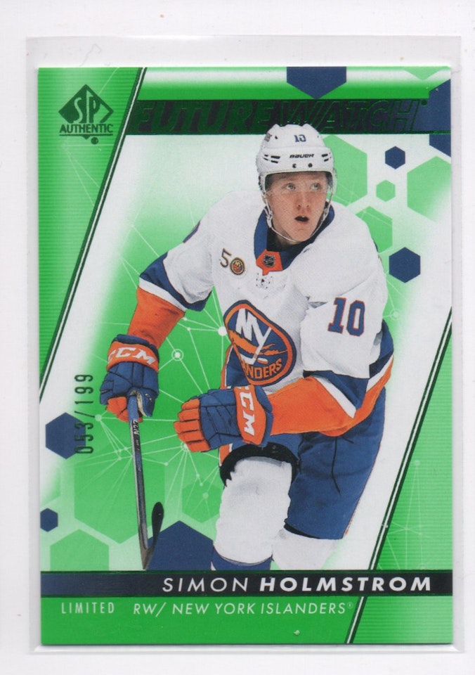 2022-23 SP Authentic Limited Green #192 Simon Holmstrom FW (40-X344-ISLANDERS)