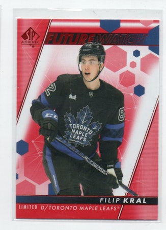 2022-23 SP Authentic Limited Red #182 Filip Kral FW (15-X345-MAPLE LEAFS)