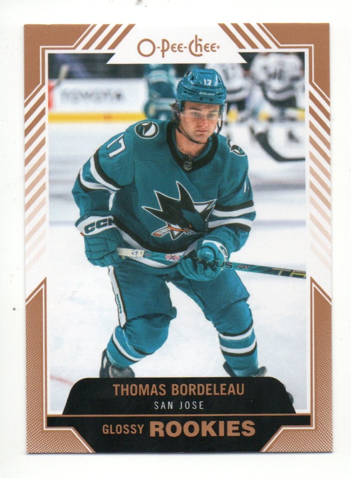 2022-23 Upper Deck O-Pee-Chee Glossy Bronze #R15 Thomas Bordeleau (15-X20-SHARKS)