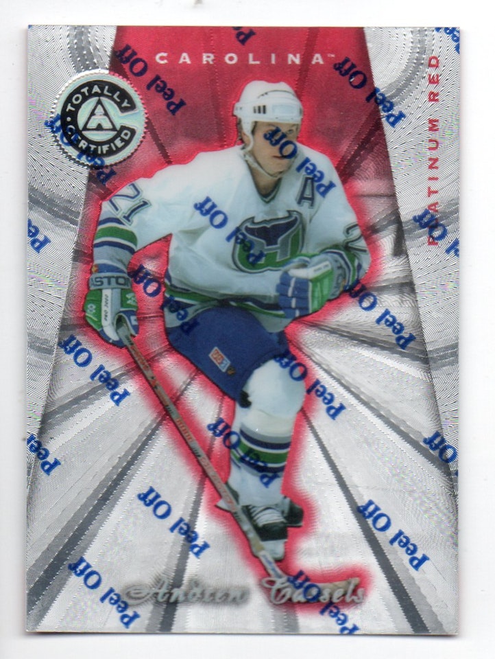 1997-98 Pinnacle Totally Certified Platinum Red #130 Andrew Cassels (12-X269-WHALERS)