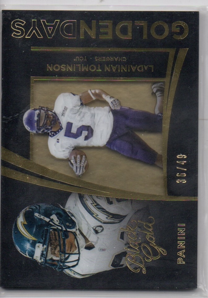 2015 Panini Black Gold Golden Days Gold Foil #GDA24 LaDainian Tomlinson (100-X257-NFLCHARGERS)