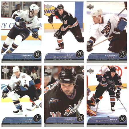 2002­-03 UPPER DECK SERIES 2 WASHINGTON CAPITALS TEAM SET (6 cards) (25-X40-CAPITALS)