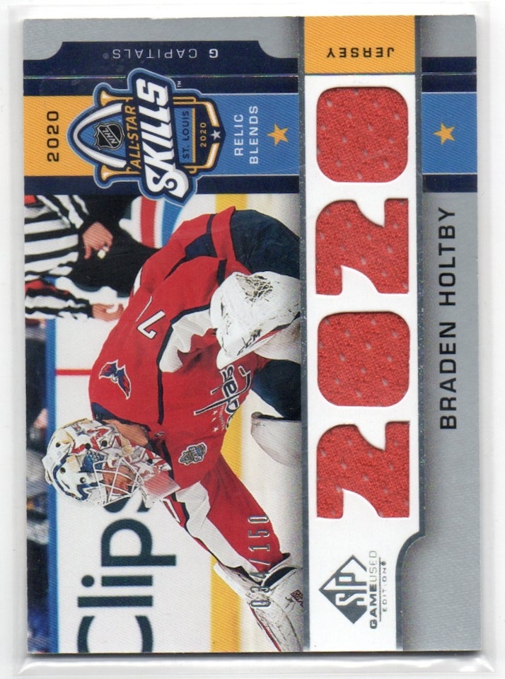 2020-21 SP Game Used '20 NHL All Star Skills Relic Blends #ASBBH Braden Holtby (40-X278-CAPITALS)