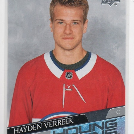 2020-21 Upper Deck #714 Hayden Verbeek YG RC (25-X194-CANADIENS)