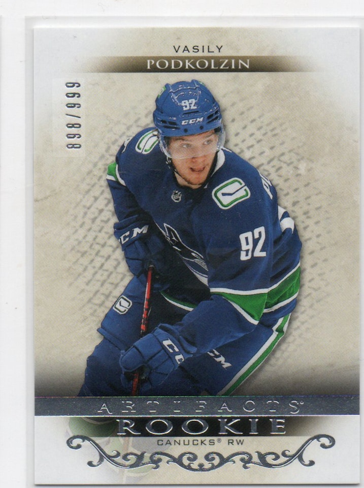 2021-22 Artifacts #RED209 Vasily Podkolzin RC (50-X47-CANUCKS)