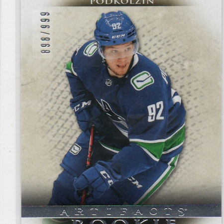 2021-22 Artifacts #RED209 Vasily Podkolzin RC (50-X47-CANUCKS)