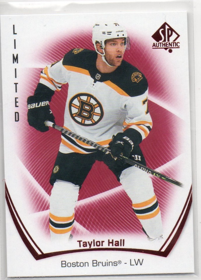 2021-22 SP Authentic Limited Red #29 Taylor Hall (10-X53-BRUINS)