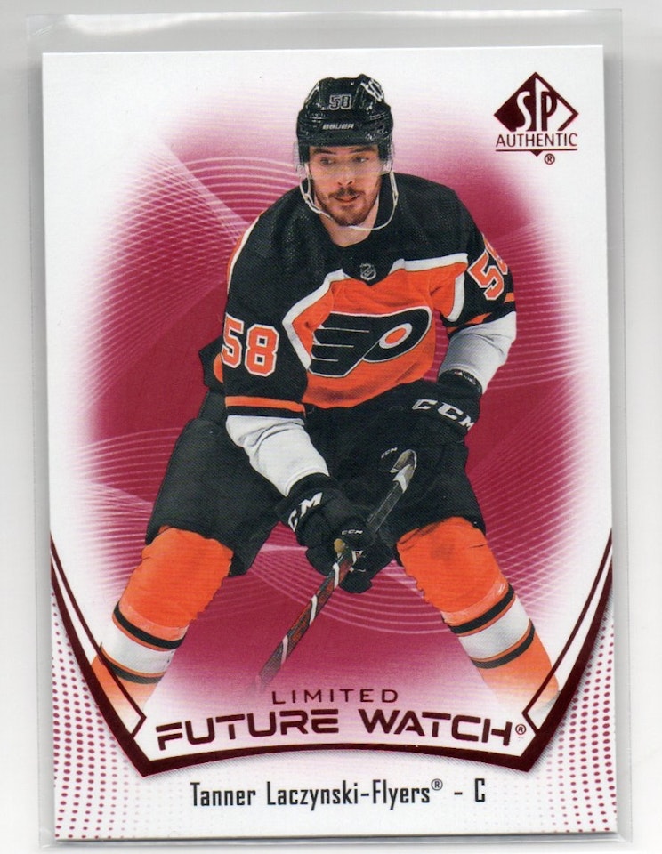 2021-22 SP Authentic Limited Red #136 Tanner Laczynski FW (10-X206-FLYERS)