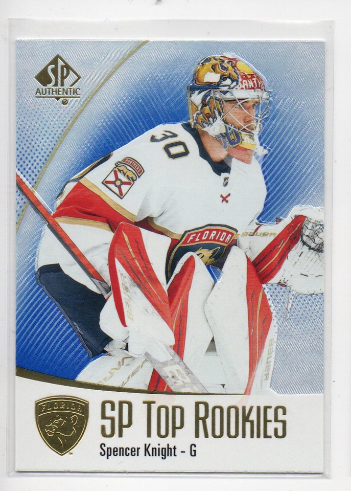 2021-22 SP Authentic Top Rookies Blue #TR25 Spencer Knight (25-X193-NHLPANTHERS)