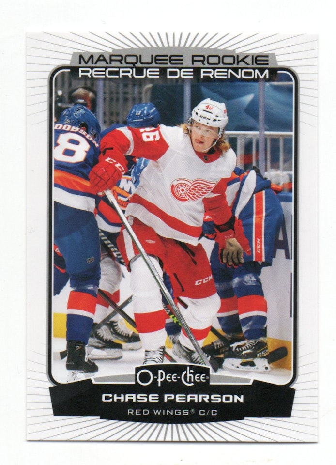 2022-23 O-Pee-Chee #590 Chase Pearson RC (10-446x6-REDWINGS)