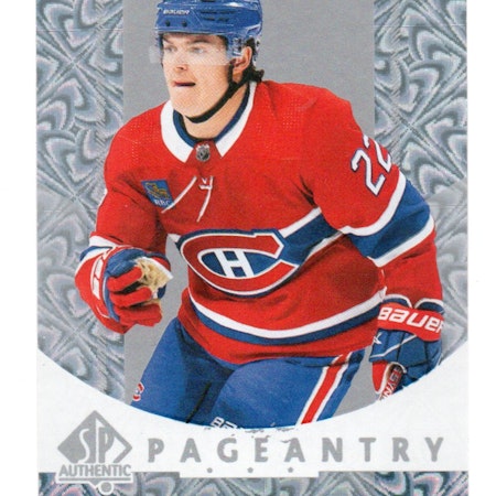 2022-23 SP Authentic Pageantry #P22 Cole Caufield (12-447x7-CANADIENS)