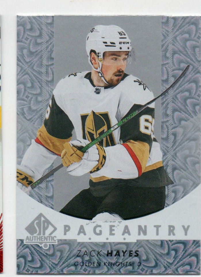 2022-23 SP Authentic Pageantry #P76 Zack Hayes (10-X62-GOLDENKNIGHTS)