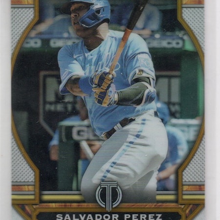 2023 Topps Tribute Gold #15 Salvador Perez (40-X65-MLBROYALS)
