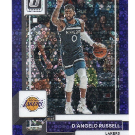 2022-23 Donruss Optic Fast Break Purple #57 D'Angelo Russell (25-X184-NBALAKERS)