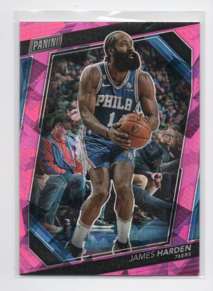 2023 Panini National Convention VIP Gold Packs Pink Sparkle #31 James Harden (100-X175-NBA76ERS)