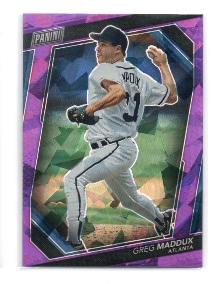 2023 Panini National Convention VIP Gold Packs Purple Sparkle #56 Greg Maddux (40-X188-MLBBRAVES)