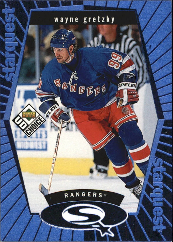 1998-99 UD Choice StarQuest Blue #SQ1 Wayne Gretzky (20-448x3-RANGERS)
