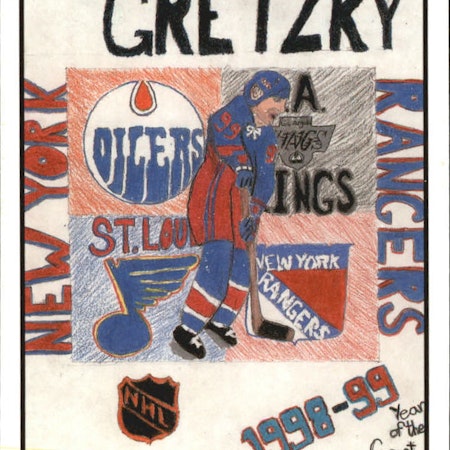 1999-00 Upper Deck MVP Draw Your Own Trading Card #W32 Wayne Gretzky (15-448x1-RANGERS)