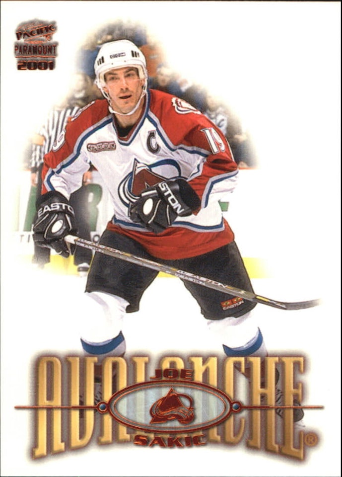 2000-01 Paramount Copper #63 Joe Sakic (15-449x2-AVALANCHE)