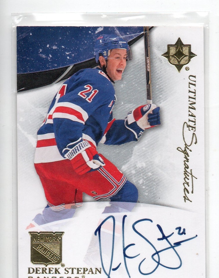 2010-11 Ultimate Collection Ultimate Signatures #USDS Derek Stepan (60-A3-RANGERS)