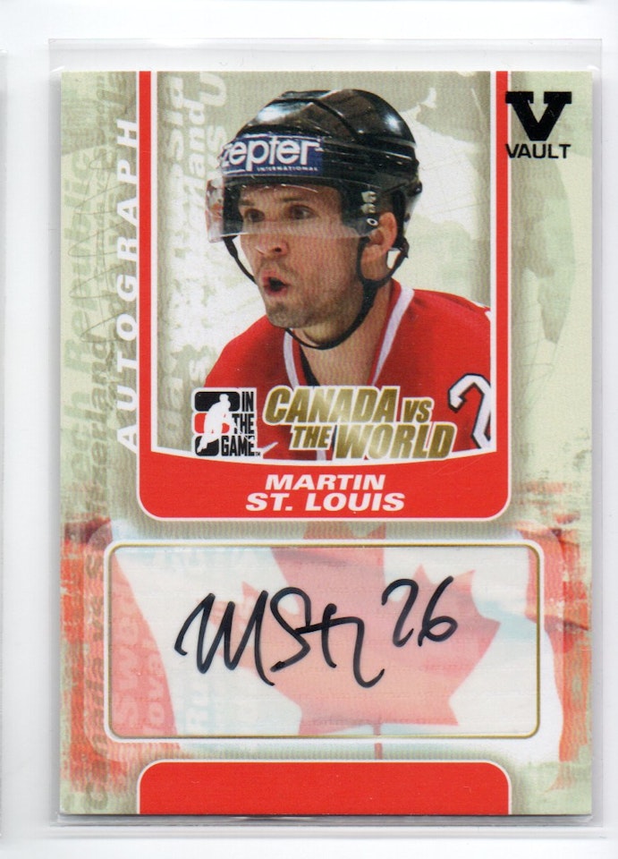 2011-12 ITG Canada vs The World Autographs #AMSL Martin St. Louis (100-A2-CANADA)