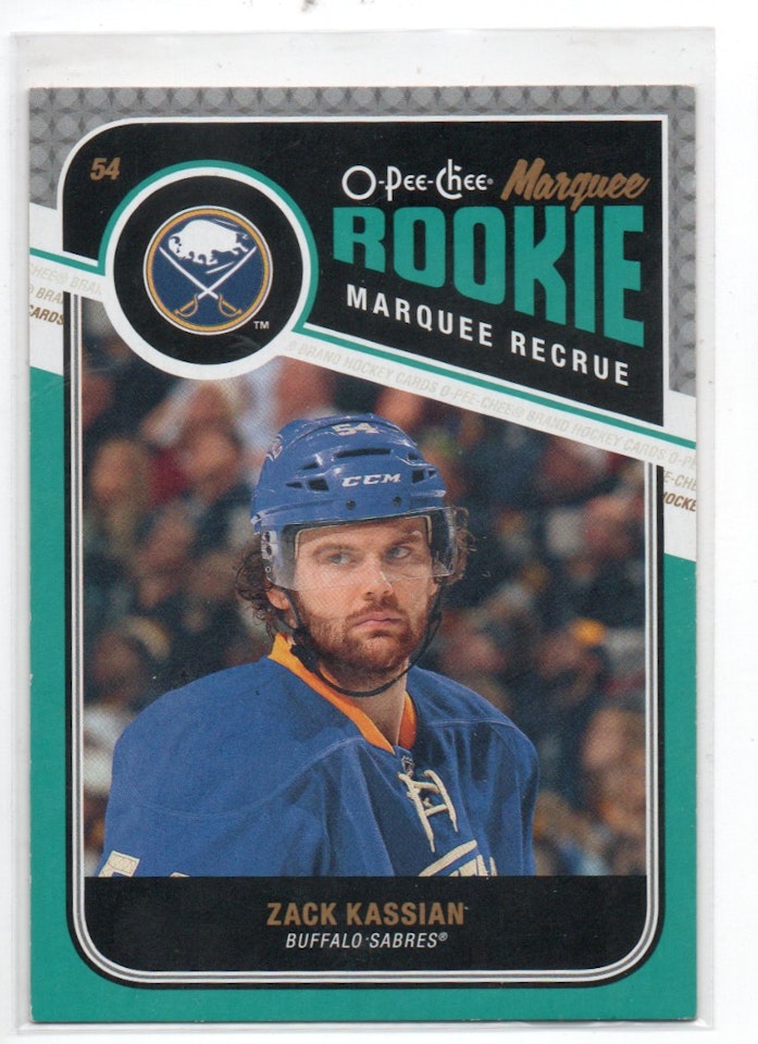 2011-12 O-Pee-Chee #613 Zack Kassian RC (12-A5-SABRES)