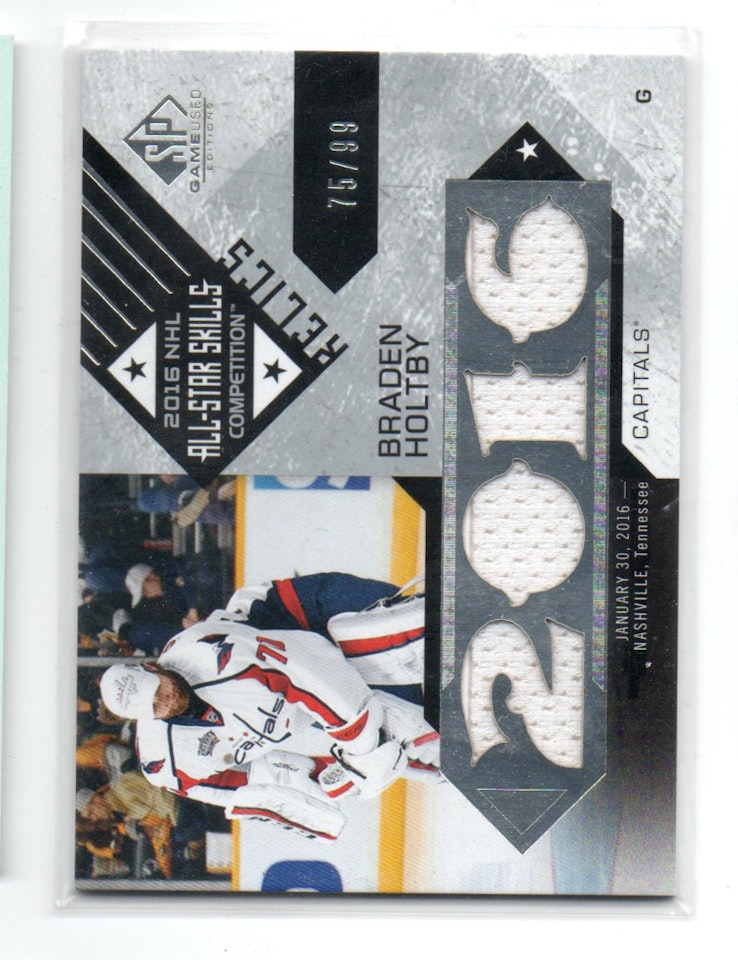 2016-17 SP Game Used All Star Skills Relic Blends #ASBBH Braden Holtby (60-A6-CAPITALS)