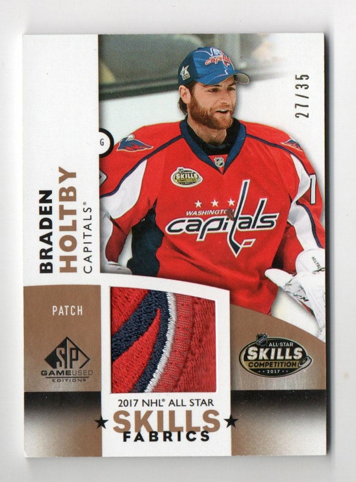 2017-18 SP Game Used '17 All Star Skills Fabrics Patch #ASBH Braden Holtby (300-A1-CAPITALS)