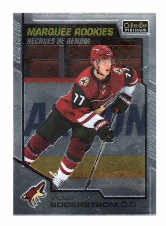 2020-21 O-Pee-Chee Platinum #155 Victor Soderstrom RC (10-A14-COYOTES)