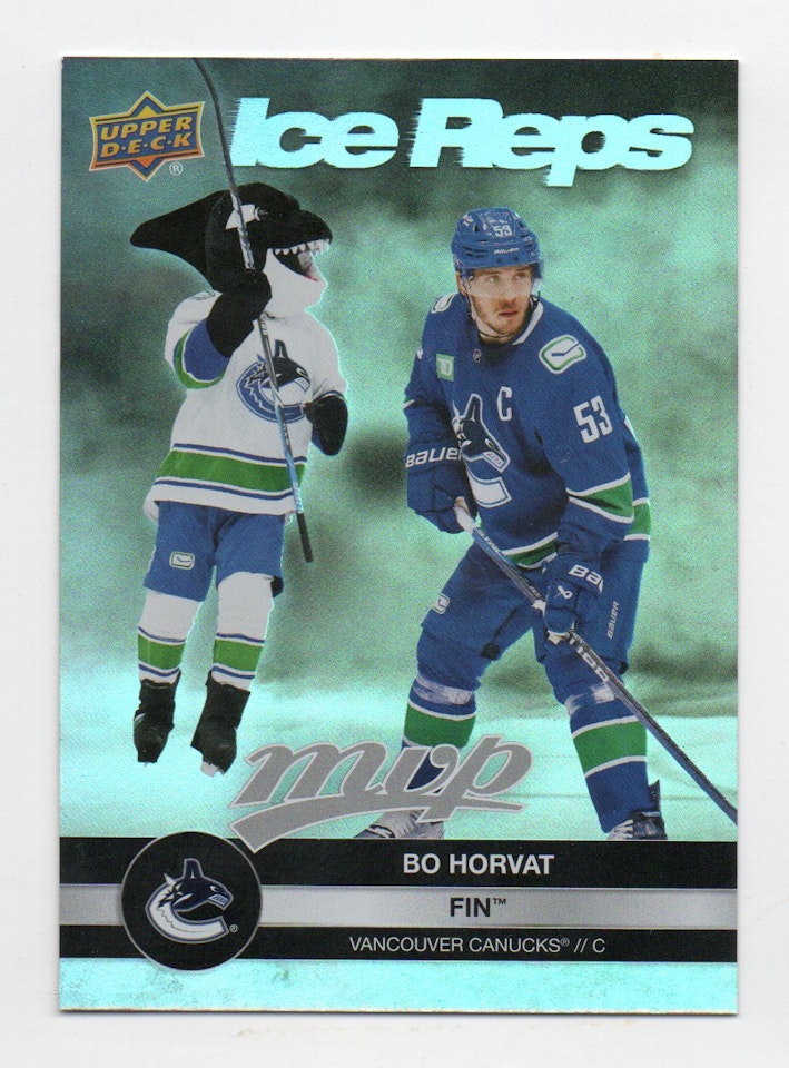 2023-24 Upper Deck MVP Ice Reps #IR23 Bo Horvat Fin The Whale (12-B2-CANUCKS)
