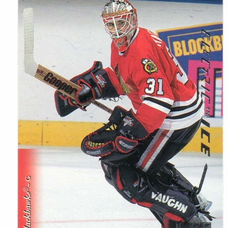 1995-96 Upper Deck Electric Ice #387 Jeff Hackett (15-B15-BLACKHAWKS)