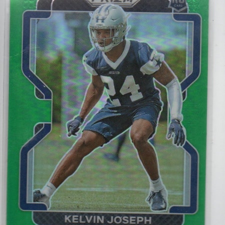 2021 Panini Prizm Prizms Green #385 Kelvin Joseph (15-B3-NFLCOWBOYS)