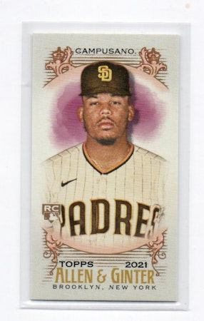 2021 Topps Allen and Ginter Mini Brooklyn Back #265 Luis Campusano (100-B9-MLBPADRES)