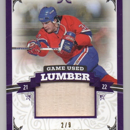 2021-22 Leaf Lumber Game Used Lumber Purple #GULCL1 Claude Lemieux (300-A6-CANADIENS)