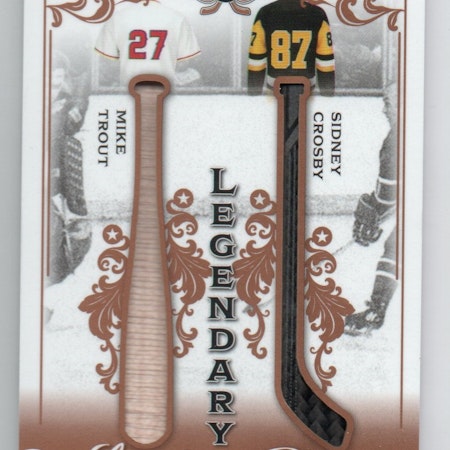 2021-22 Leaf Lumber Legendary Lumber Rack #LLR6 Mike Trout Sidney Crosby (600-A1-MLBANGELS+PENGUINS)