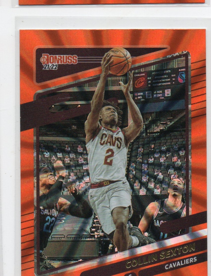 2021-22 Donruss Holo Orange Laser #124 Collin Sexton (15-B8-NBACAVALIERS)