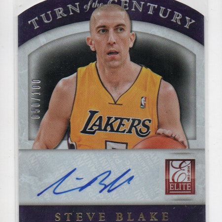 2013-14 Elite Turn of the Century Autographs #68 Steve Blake (40-B8-NBALAKERS)