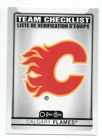 2021-22 O-Pee-Chee #555 Calgary Flames (5-A8-FLAMES)