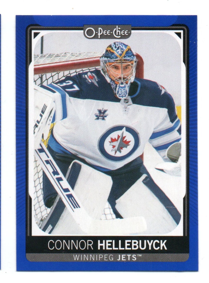 2021-22 O-Pee-Chee Blue #39 Connor Hellebuyck (12-A9-NHLJETS)