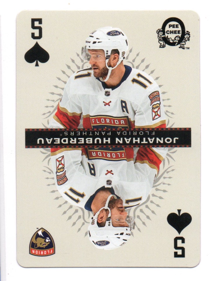 2021-22 O-Pee-Chee Playing Cards #5SPADES Jonathan Huberdeau (20-A8-NHLPANTHERS)