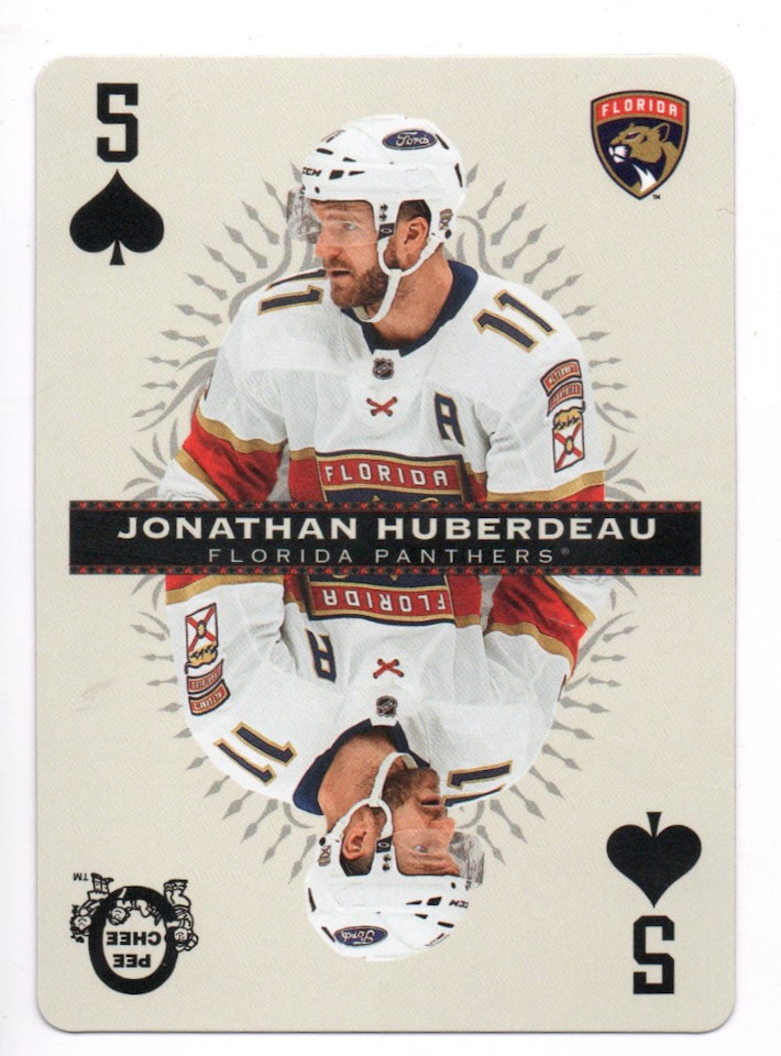 2021-22 O-Pee-Chee Playing Cards #5SPADES Jonathan Huberdeau (20-A14-NHLPANTHERS)