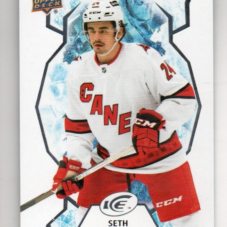 2021-22 Upper Deck Ice #150 Seth Jarvis RC (10-A3-HURRICANES)