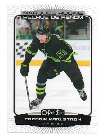 2022-23 O-Pee-Chee #588 Fredrik Karlstrom RC (10-A9-NHLSTARS)
