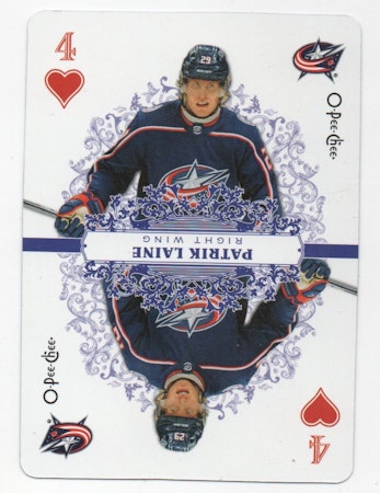 2022-23 O-Pee-Chee Playing Cards #4HEARTS Patrik Laine (20-A5-BLUEJACKETS)